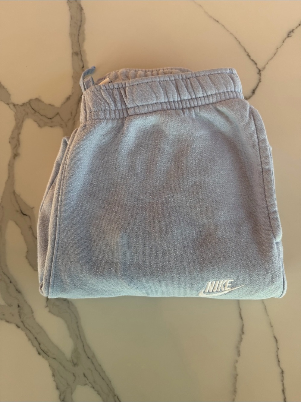 Nike Light Blue Women's Fleece Pants with Embroidered Logo size M